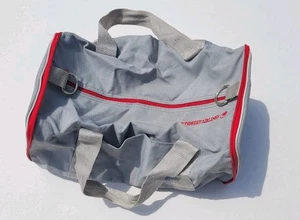 Northwest Airlines Gray Canvas Duffle Bag - Foldable Zippable - Red Compass Logo - Picture 1 of 7