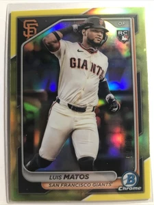 Luis Matos 2024 Bowman Chrome #83 ROOKIE RC YELLOW REFRACTOR SP /75 - Bild 1 von 2
