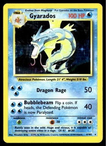 ✅Pokémon TCG Base Set 2 Gyarados 7/130 Unlimited Holo Rare Card✅Heavy Play✅B4HO✅ - Picture 1 of 4