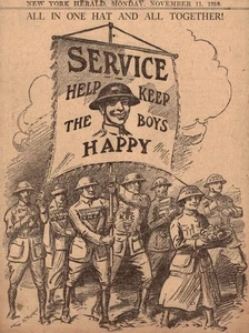 William Allen Rogers NY Herald 1919 “ Happy Boys “ Zeitung Original Cartoon - Bild 1 von 1