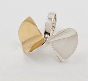 Raro anillo de arco modernista 3D Urpo Kajander Kaunis Koru 1976 - Imagen 1 de 11