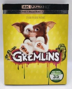 Gremlins (Ultra HD 4K/Blu-ray) 35th Anniversary Edition w/Slipcover RARE OOP - Picture 1 of 9