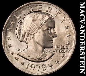 1979-D Susan B Anthony Dollar-Choice Gem Brilliant Unc No Reserve #KLB3137 - Picture 1 of 2
