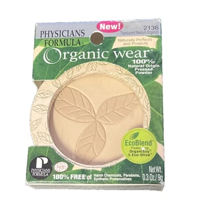 Physicians Formula Organic Wear Pressed Powder #2136 Translucent Medium Organics - Picture 1 of 3