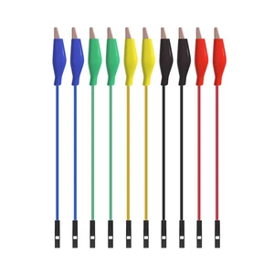10pcs Test Leads Alligator Clips Wires Tester Connection Cables - Picture 1 of 6