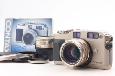 2 Lentes [Excelente COMO NUEVO] Telémetro Contax G1 Cuerpo de cámara fotográfica 28 mm 45 mm de JAPÓN Foto 1 de 4
