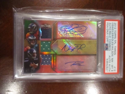 2012 Topps Triple Threads - Auto Relic Combo R Wilson, N Files, B Osweiler 18/27 - Image 1 of 4