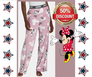 Mickey and Minnie Mouse Women’s plus Velour Sleep Pants, Size 3X (22W-24W) pink - Picture 1 of 21