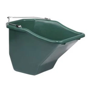 Little Giant 20-Quart Durable Plastic Flat Back Livestock Feed Bucket, Green - Picture 1 of 5