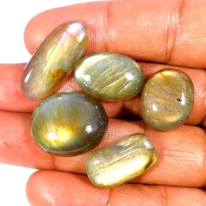 Labradorite dorata 100% naturale 70,00 ct. Cabochon ovale pietra preziosa sfusa - Foto 1 di 3