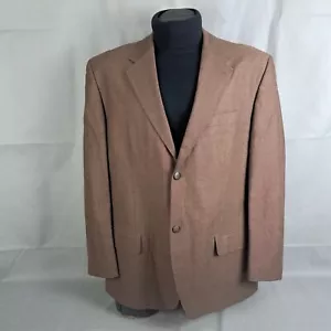 Cubavera Sportcoat Size XXL 46R Men Brown Hazelnut Linen Cotton Blazer Jacket - Picture 1 of 15