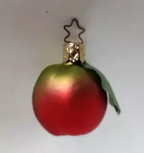 OWC Inge Glas Mini Apfel Ornament Stern Kappe - Vintage - NOS - 1416 Germany - Bild 1 von 3