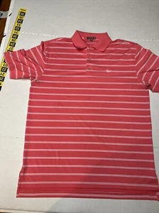 Polo Peter Millar Southern Comfort da uomo Med Golf Polo rosa a righe macchia - Foto 1 di 13