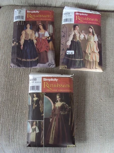 RENAISSANCE Costume Dress patterns Simplicity No 3809 4488 8715 - Picture 1 of 5