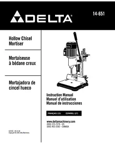 Delta 14-651 Hohlmeißel Stoßdämpfer Bedienungsanleitung - Bild 1 von 1