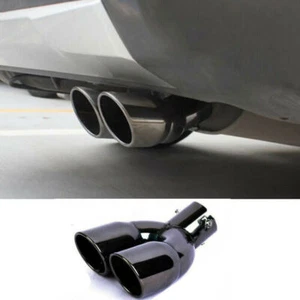 For Toyota Highlander 2020-2024 BLACK Polished Muffler Dual Exhaust Tip Finisher - Picture 1 of 7