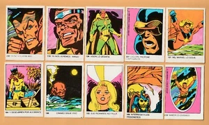 1980 MARVEL Captain America album LOT of 10 DIFFERENT SUPER HEROES cards #53 - Picture 1 of 2