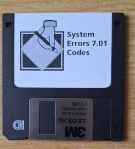 Diskette 3,5" System Errors 7.01 Codes für Macintosh - Bild 1 von 1