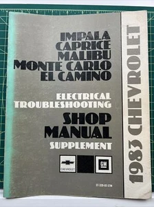 Chevrolet Impala Caprice Monte Carlo 1983 manual de solución de problemas eléctricos.  - Imagen 1 de 4