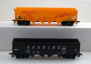 Coches tolva escala TYCO (Lote de 2) UNION PACIFIC & READING HO - Imagen 1 de 6