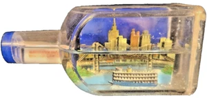 Vintage Windsor Canada Skyline Ferry Ambassador Bridge 3D Layered Image Bottle - Picture 1 of 4