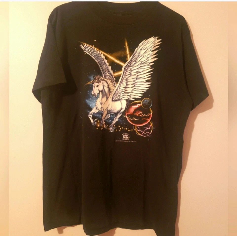 Collectable Vintage 1992 Pegasus T Shirt. Wizards & Lizards. Made In The USA. - Image 1 of 4