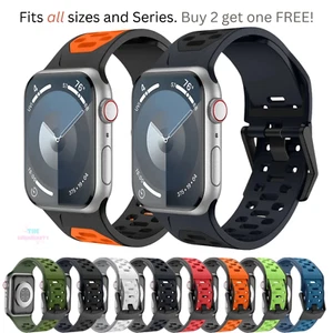 Silikonarmband für Apple Watch Series 10 9 8 7 6 5 4 Ultra 2 iWatch 44/45/49mm - Bild 1 von 11