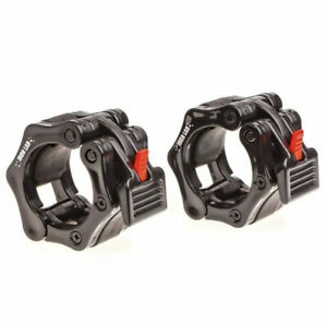 Iron Lab Olympic Barbell Collar Pair of 2" Inch Pro ABS Locking Set of 2 Black 