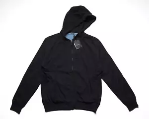 Kitón $4,690 Nuevo con etiquetas Azul Marino Forrado Algodón Cachemira Tejido con Cremallera Sudadera con Capucha S - Imagen 1 de 6