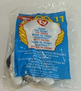 Juguete Teenie Beanie Baby Nook the Husky #11 1993 Mcdonalds nuevo sellado en bolsa - Imagen 1 de 2