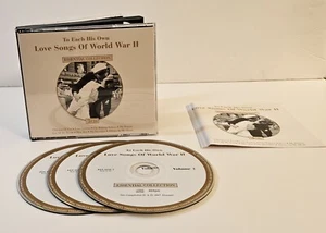 Love Songs Of World War Ii: To Each His Own (Various Artists) 3-Disc Set CD - Picture 1 of 2