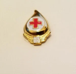 RED CROSS 15 GALLON BLOOD DONOR PIN, New - Picture 1 of 3