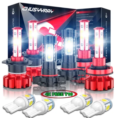 Para Para GMC Acadia 2007 2008 2009 2010 2011 2012 Faro LED+Kit de luz antiniebla Foto 1 de 4