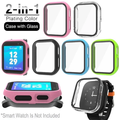 MARKENLOS PC Case Für Xplora X6 Play Watch Schutzhülle mit Glas Cover Displayschutz Bumper