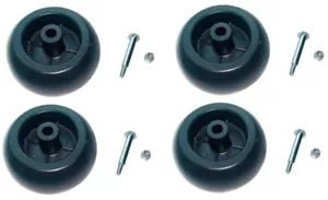 4/Four Deck Wheels W/Bolt & Nut 174873 133957 Fits MTD Troy-Bilt Murray Huskee - Picture 1 of 8