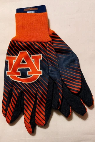 AUBURN TIGERS NCAA STRIPED LOGO GLOVES Cover