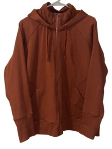 Athleta Triumph Zip Hoodie 1X - Ancient Mahogany Brown Full Zip Sweatshirt - Picture 1 of 9