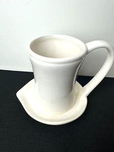 Bacon Cooker Cup w Grease Drainer White Ceramic Kitchen Gadget Lehmans F27 - Picture 1 of 10