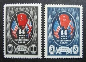 Russia 1944 #921-922 Mint NG Russian Soviet WWII Allied Nations Day Set $4.00!! - Picture 1 of 2