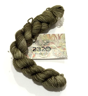 Muse 2320 Fiber Yarn Starling Mini 2 PLY Fingerling ENGYWOOK Green Merino Wool - Image 1 of 4