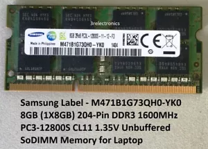 8GB Single 204-Pin DDR3 PC3L-12800S 1600MHz CL11 SoDIMM for Dell, HP, Apple ... - Picture 1 of 7