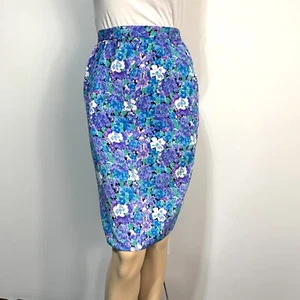 Maggy London Women’s Pencil Skirt Size 2 Floral High Waist Vintage 80s? - Picture 1 of 7