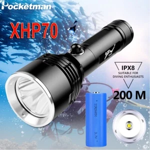 70000LM LED Tauch Taschenlampe 50m Unterwasser Wasserdicht Profi Taschenlampe - Bild 1 von 7