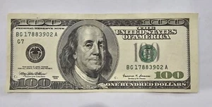 Off Center $100 Dollar Bill Print Error Series 1999 Front And Back Misalignment - Picture 1 of 2