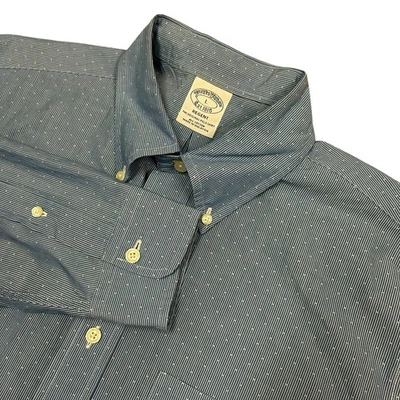 Brooks Brothers Regent Shirt Mens Large Blue Geometric Button Down Long Sleeve - Image 1 of 4