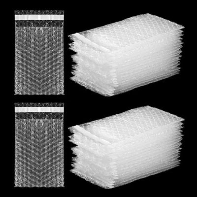 4x5.5 inch transparent bubble bags, thickened shockproof bubble packaging bags - Image 1 of 4