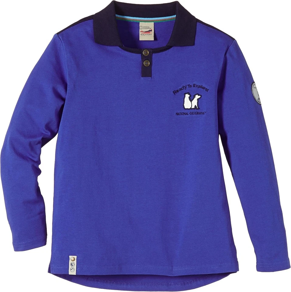 National Geographic Polo Niño, Camisa Manga Larga, Nolko, Azul, 12 Años Foto 1 de 1