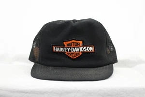 Gorra Harley Davidson Snapback vintage años 80 hecha en EE. UU. logotipo motociclista  - Imagen 1 de 6