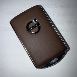 BROWN LEATHER OEM 4 BUTTON 2016-2022 Volvo Smart Key Remote HUF8423 YGOHUF8423 - Picture 1 of 21