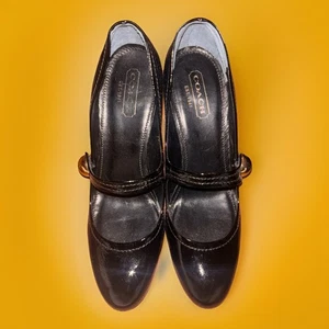 Coach schwarze Leder-Heels Größe 10 - Bild 1 von 7